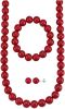 KLiNGEL 3 delige sieradenset van rode schelpparels Rood online kopen