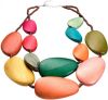 KLiNGEL Collier met multicolor houten elementen Multicolor online kopen
