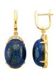 KLiNGEL Oorbellen met lapis lazuli cabochon en synth. zirkonia's, van echt zilver Goudkleur online kopen