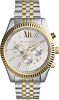 Michael Kors horloge MK8344 Lexington Zilver, goud online kopen