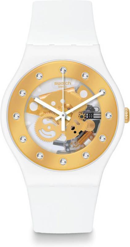 Symposium Ik heb een contract gemaakt progressief Swatch Horloge Sunray Glam SUOZ148 - Websieraden.nl