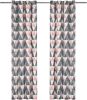 VidaXL Gordijnen met metalen ringen 2 st 140x225 cm katoen grijs roze online kopen