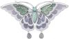 KLiNGEL Broche Vlinder van echt zilver Groen online kopen