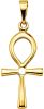 KLiNGEL Hanger Ankh kruis met robijn, 8 kt. Goudkleur online kopen