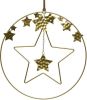 Decoris Kerstdecoratie Hanger Gouden Cirkel Met Sterren Dia 25cm, Ijzer Met online kopen