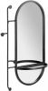 Kave Home Zada spiegel met haken in zwart staal, 52 x 82 cm online kopen