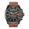 Diesel horloge Mega Chief DZ4343 cognac/zwart online kopen