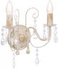 VidaXL Wandlamp met kralen in antieke stijl 2xE14 wit online kopen