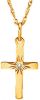 KLiNGEL Hanger Kruis met diamant en ketting met diamanten, 14 kt. goud Goudkleur online kopen